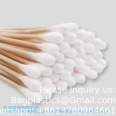 Double Head Cotton Swab Stick Houten Cotton Swab Uit China Wegwerp Cotton Buds Op maat voor dagelijks gebruik