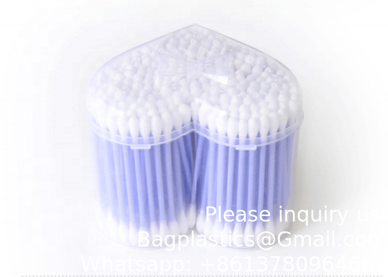Double Head Cotton Swab Stick Houten Cotton Swab Uit China Wegwerp Cotton Buds Op maat voor dagelijks gebruik