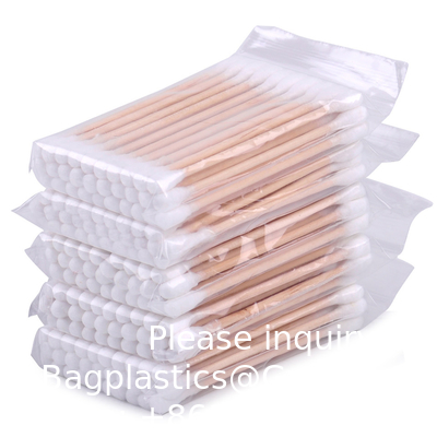 Double Head Cotton Swab Stick Houten Cotton Swab Uit China Wegwerp Cotton Buds Op maat voor dagelijks gebruik