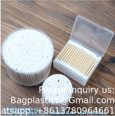 Double Head Cotton Swab Stick Houten Cotton Swab Uit China Wegwerp Cotton Buds Op maat voor dagelijks gebruik