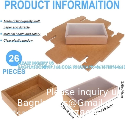 Rechthoekige laden Kraft dozen Kleine kartonnen cadeau verpakkingsdozen voor feest favoriete traktaties, snoep en sieraden ambachten
