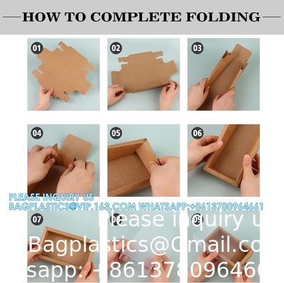 Rechthoekige laden Kraft dozen Kleine kartonnen cadeau verpakkingsdozen voor feest favoriete traktaties, snoep en sieraden ambachten