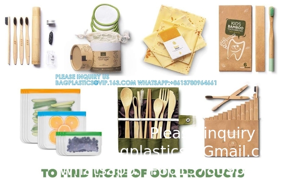 Eenmalige bamboe houten bestek set. 100% natuurlijke milieuvriendelijke biologisch afbreekbare en composteerbare gereedschappen.