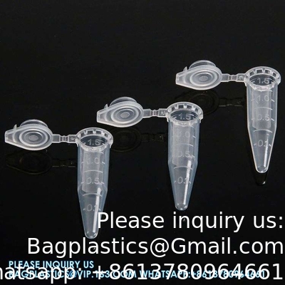 Gesteriliseerde 0,5 ml 2 ml ronde bodem kegelvormige microcentrifugebuizen 1,5 ml centrifuge laboratoriumbuis
