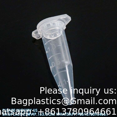 Gesteriliseerde 0,5 ml 2 ml ronde bodem kegelvormige microcentrifugebuizen 1,5 ml centrifuge laboratoriumbuis