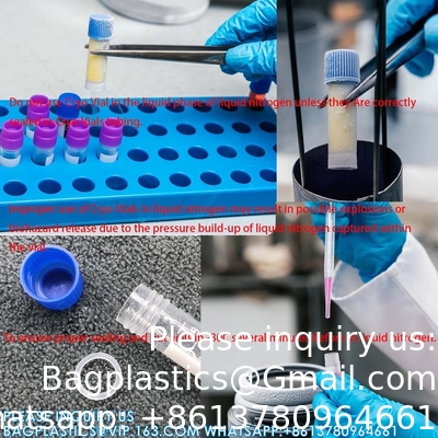 2 ml Plastic kleine flacons met schroefkappen Proefbuizen Cryotubes, PP materiaal, vrij van DNase, RNase, menselijk DNA