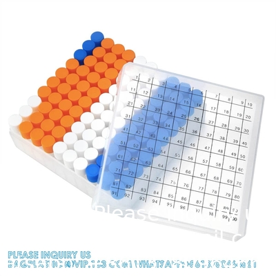 2 ml Plastic kleine flacons met schroefkappen Proefbuizen Cryotubes, PP materiaal, vrij van DNase, RNase, menselijk DNA