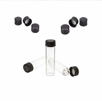 Verpakking van 100 glazen injectieflacons met zwarte fenolische schroefkap (4 ml, helder) Dram Amber Glass Flacons
