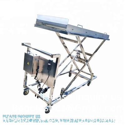 304 roestvrij staal Lijk trolley Lift mortuarium lijkenhuis Hydraulische Lifter lichaam kist accessoires