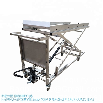 304 roestvrij staal Lijk trolley Lift mortuarium lijkenhuis Hydraulische Lifter lichaam kist accessoires