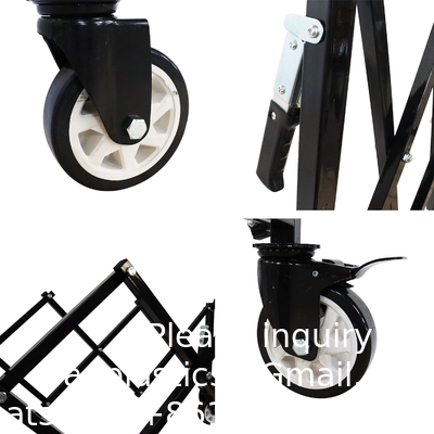 Carbon Steel Begrafenis Stretcher Truck Kerk Truck Kist Stand Trolley Kofferwagen Verstelbare lijkenhuisvoorraad Verstelbare kist
