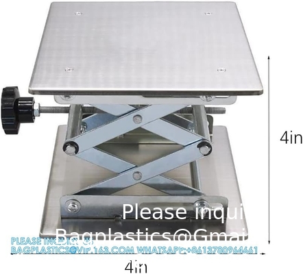 Draagtafel van roestvrij staal Handmatig bedieningsorgaan Laboratorium Gebruik Draagtafel Jack Desktop Lift Laboratorium schaar