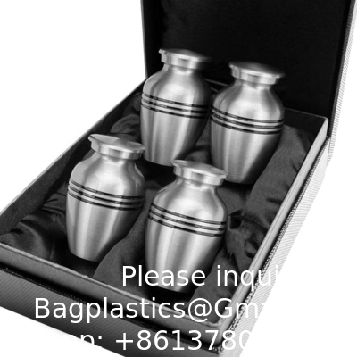 Urnen voor menselijke as Vrouwelijke &amp; Mannelijke, Urnen voor as Volwasse Vrouwelijke, Begrafenis Urnen - Pewter, 4 Kleine souvenirs