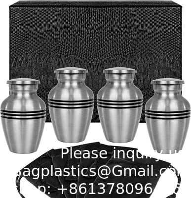Urnen voor menselijke as Vrouwelijke &amp; Mannelijke, Urnen voor as Volwasse Vrouwelijke, Begrafenis Urnen - Pewter, 4 Kleine souvenirs