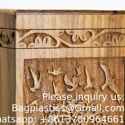 Handgemaakte urn voor menselijke as. Tree of Life Houten urnen handgemaakt - begrafenis crematie urn voor as