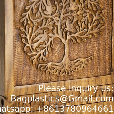Handgemaakte urn voor menselijke as. Tree of Life Houten urnen handgemaakt - begrafenis crematie urn voor as