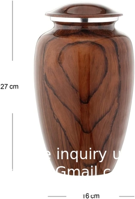 Cherry Wood Grain Finish Crematie Urn. Mensenas. Volwassenen Herdenkingsurn, Begrafenis, Begrafenis Crematie Urn.