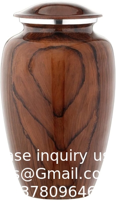 Cherry Wood Grain Finish Crematie Urn. Mensenas. Volwassenen Herdenkingsurn, Begrafenis, Begrafenis Crematie Urn.