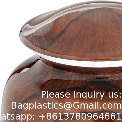 Cherry Wood Grain Finish Crematie Urn. Mensenas. Volwassenen Herdenkingsurn, Begrafenis, Begrafenis Crematie Urn.