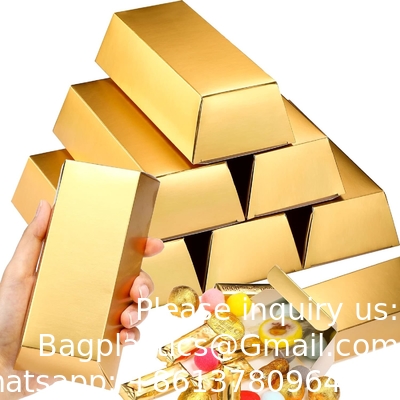 Goudstaven Valse bar cadeaubon Gouden feest Favoriet Chocolade Gouden munten Folie Schatsteen Papierdozen Halloween feest