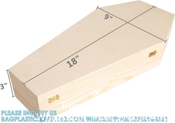 Grote 18 inch kist voor Halloween - vulbare kist voor Halloween Decor, feestfavoriet, gothic, poppenkist