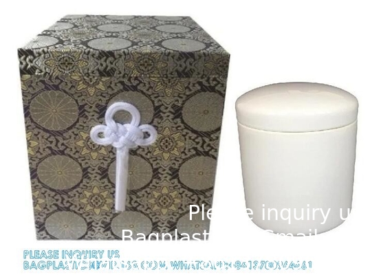 Handgemaakte Japanse stijl Cinerary MDF kist met venster Mensen as Hout urn bot doos