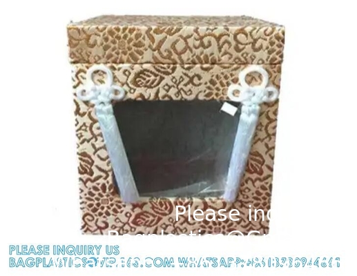 Handgemaakte Japanse stijl Cinerary MDF kist met venster Mensen as Hout urn bot doos