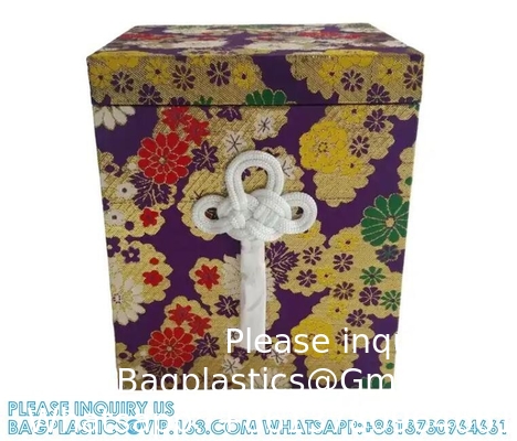 Japanse begrafenis houten urn botten doos en zak met bloemen patroon begrafenis souvenir asdoos en botten zak