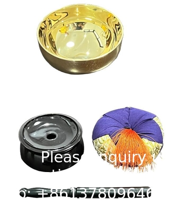 Japan Begrafenis Metalen Messing Klok Set Sing Bowl High Grade Japanse stijl Boeddhistische Metalen Klok Bowl Set