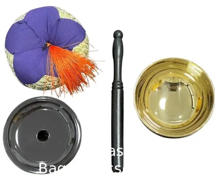 Japan Begrafenis Metalen Messing Klok Set Sing Bowl High Grade Japanse stijl Boeddhistische Metalen Klok Bowl Set