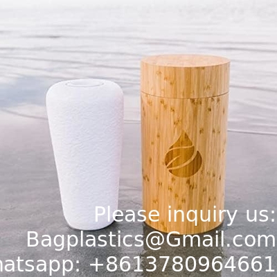 Waterzee Urn: Biologisch afbreekbare Urn Voor waterbegrafenis, Begrafenis op zee Eco-begrafenis: Biologisch afbreekbare Urn, Begrafenis Urn, Bamboe Urn