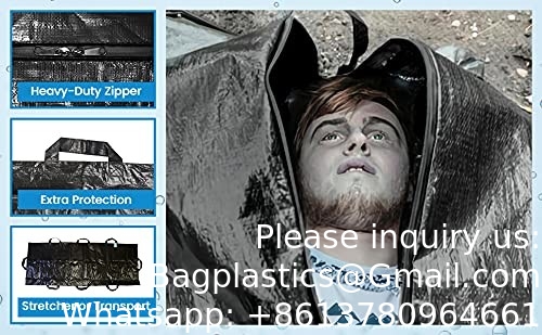 Body Bag Stretcher Combo met 8 zijhandvaten en middelste rits, waterdichte tassen voor buiten kamperen wandelen