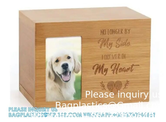 Herdenkingsurnen voor huisdieren Verbrandingsurnen Doos Foto's Frame Hond Kat Houten kist Kist Houten urn - Urnen voor huisdieren