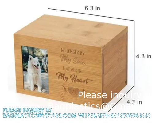 Herdenkingsurnen voor huisdieren Verbrandingsurnen Doos Foto's Frame Hond Kat Houten kist Kist Houten urn - Urnen voor huisdieren