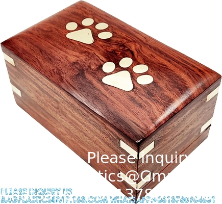 Houten urnen - Urnen voor huisdieren voor honden As, decoratieve houten urnen voor huisdieren voor as - Urnen voor crematie van rozenhout voor honden