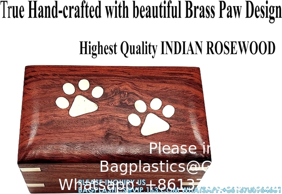 Houten urnen - Urnen voor huisdieren voor honden As, decoratieve houten urnen voor huisdieren voor as - Urnen voor crematie van rozenhout voor honden