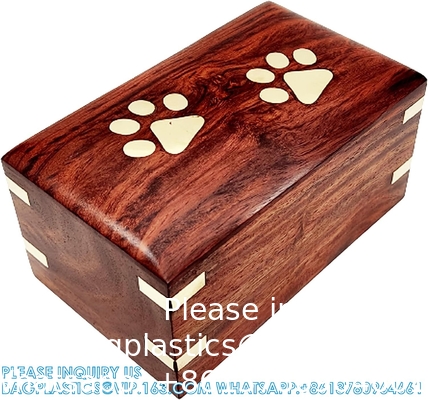 Houten urnen - Urnen voor huisdieren voor honden As, decoratieve houten urnen voor huisdieren voor as - Urnen voor crematie van rozenhout voor honden