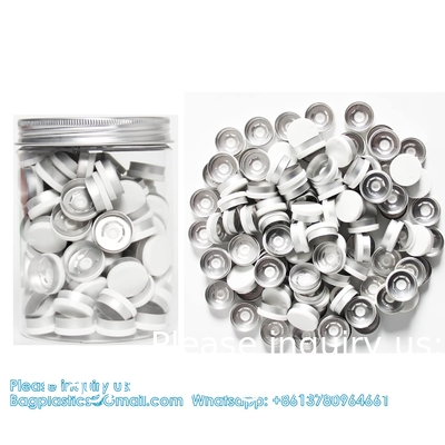 20 mm Flip Top Caps Aluminium-Plastic Zwarte Caps voor Glas Fles Crimp Caps met wit PTFE en rode Silicone Septa