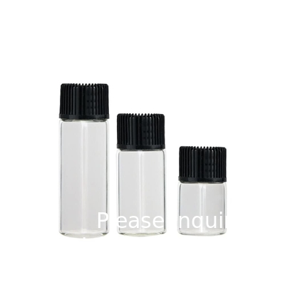 Glazen injectieflacon met schroefdoppen, kleine vloeibare monsterflacon, lekkagebestendige flacon (10 ml, helder)