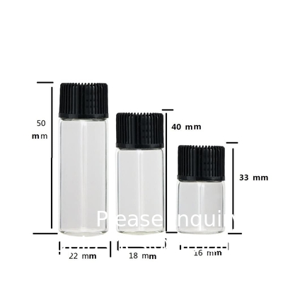 Glazen injectieflacon met schroefdoppen, kleine vloeibare monsterflacon, lekkagebestendige flacon (10 ml, helder)