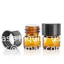 Glas etherische oliën Proefflessen met zwarte doppen voor etherische oliën, parfums en laboratoriumchemische stoffen 30 ml meetbeker