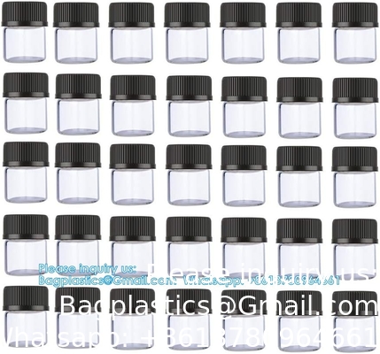 Glas etherische oliën Proefflessen met zwarte doppen voor etherische oliën, parfums en laboratoriumchemische stoffen 30 ml meetbeker