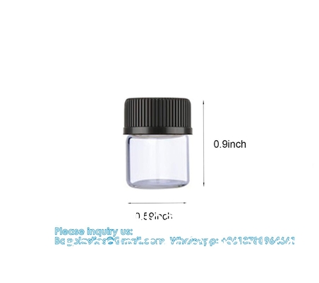 Glas etherische oliën Proefflessen met zwarte doppen voor etherische oliën, parfums en laboratoriumchemische stoffen 30 ml meetbeker