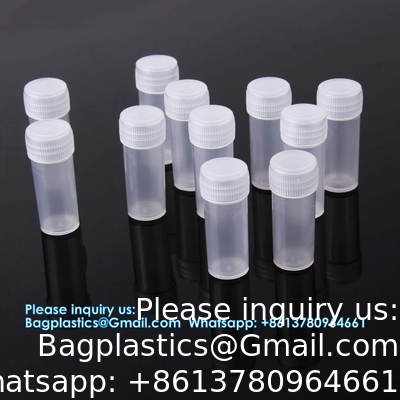 7 ML Plastic flacons met deksels Proefflessen Flacon Plastic flacons met deksels Plastic flacons voor kleine artikelen