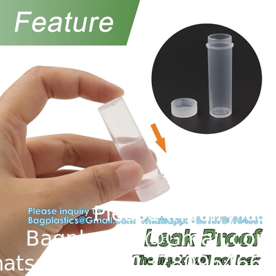 7 ML Plastic flacons met deksels Proefflessen Flacon Plastic flacons met deksels Plastic flacons voor kleine artikelen