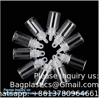 Mini Kleine doorzichtige glazen flessen Vials Kleine pot met plastic stop Miniatuur fles Boodschap fles Geschenk DIY decoratie