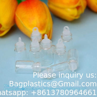 Mini Kleine doorzichtige glazen flessen Vials Kleine pot met plastic stop Miniatuur fles Boodschap fles Geschenk DIY decoratie