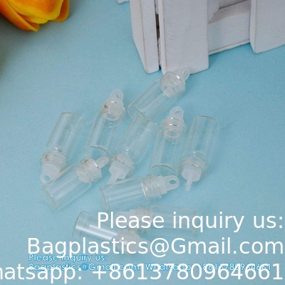 Mini Kleine doorzichtige glazen flessen Vials Kleine pot met plastic stop Miniatuur fles Boodschap fles Geschenk DIY decoratie