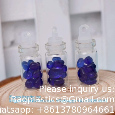Mini Kleine doorzichtige glazen flessen Vials Kleine pot met plastic stop Miniatuur fles Boodschap fles Geschenk DIY decoratie