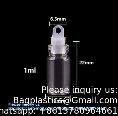 Mini Kleine doorzichtige glazen flessen Vials Kleine pot met plastic stop Miniatuur fles Boodschap fles Geschenk DIY decoratie